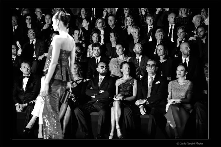Parterre sfilata Giorgio Armani Privè - 30 aprile 2015 - otografia di moda, Giorgio Armani, Sophia Loren, Leonardo Di Caprio