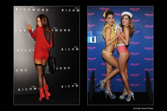 Nina Moric parterre Richmond (2010) / Cecilia e Belen Rodriguez per Pin-Up Star (2011) - personaggi, Nina Moric, Cecilia Rodriguez e Belen Rodriguez