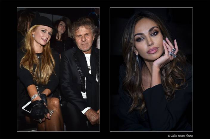 Paris Hilton e Renzo Rosso sfilata Diesel (2015) - Madalina Ghenea sfilata Versace (2020) - personaggi, Paris Hilton, Renzo Rosso, Madalina Ghenea